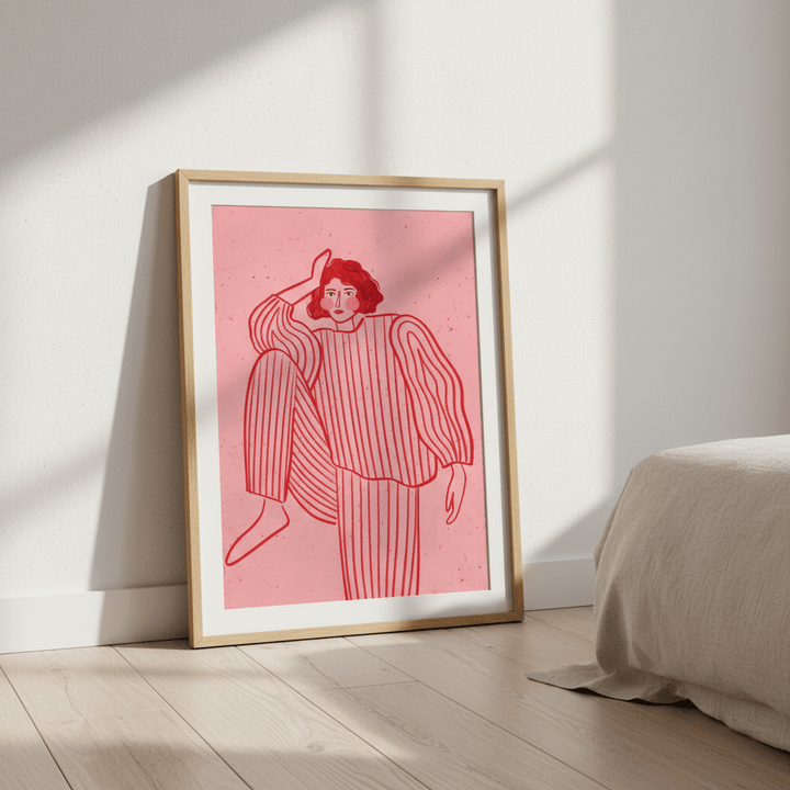 Stripes Pyjama by Bea Muller wall - art - picture - poster