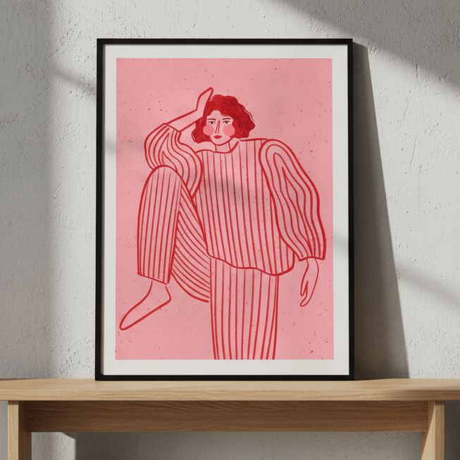 Stripes Pyjama by Bea Muller wall - art - picture - poster