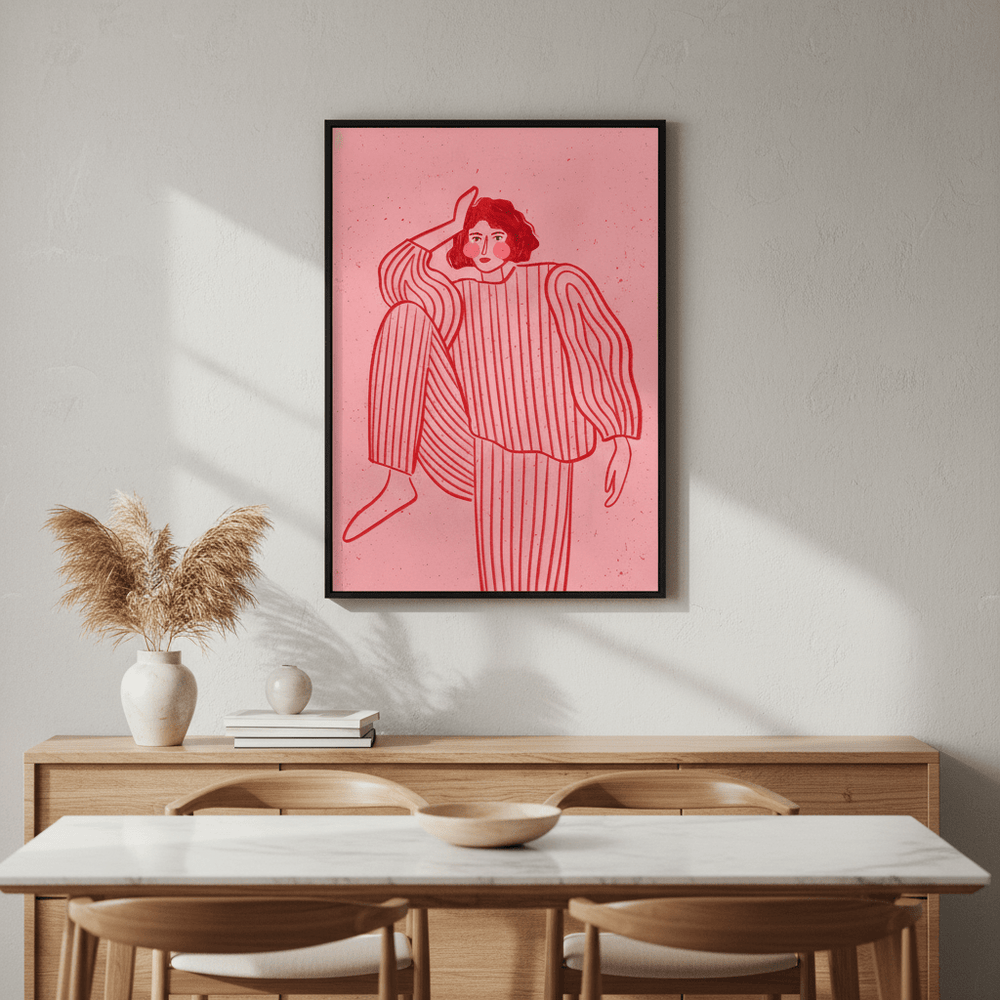 Stripes Pyjama by Bea Muller wall - art - picture - poster