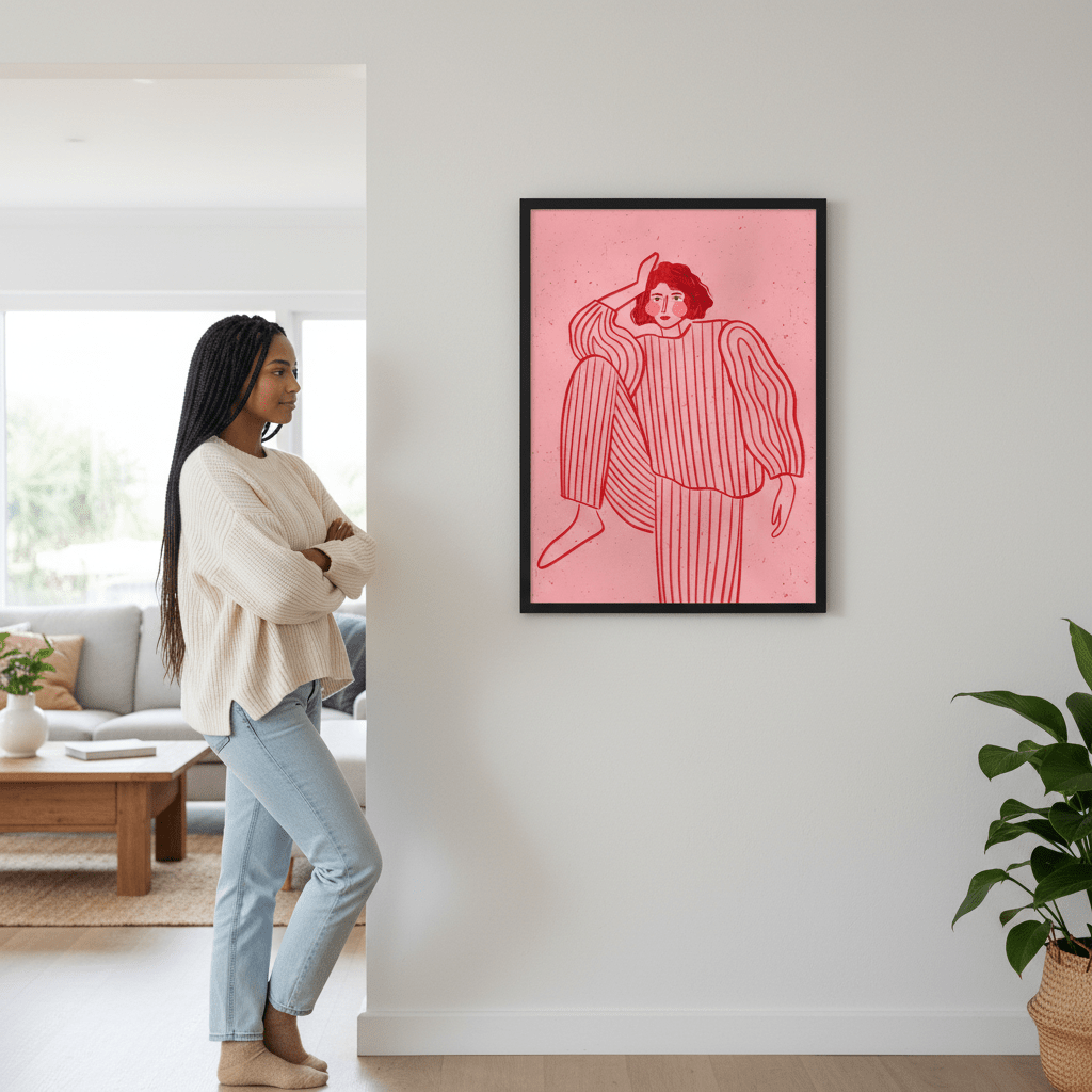 Stripes Pyjama by Bea Muller wall - art - picture - poster