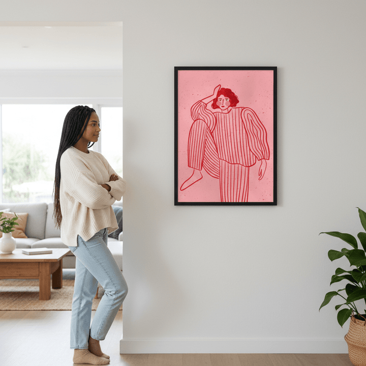 Stripes Pyjama by Bea Muller wall - art - picture - poster
