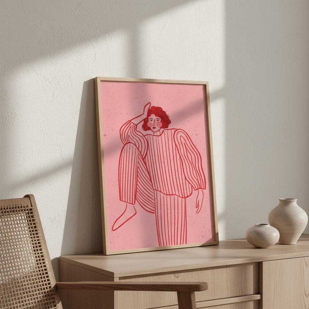 Stripes Pyjama by Bea Muller wall - art - picture - poster