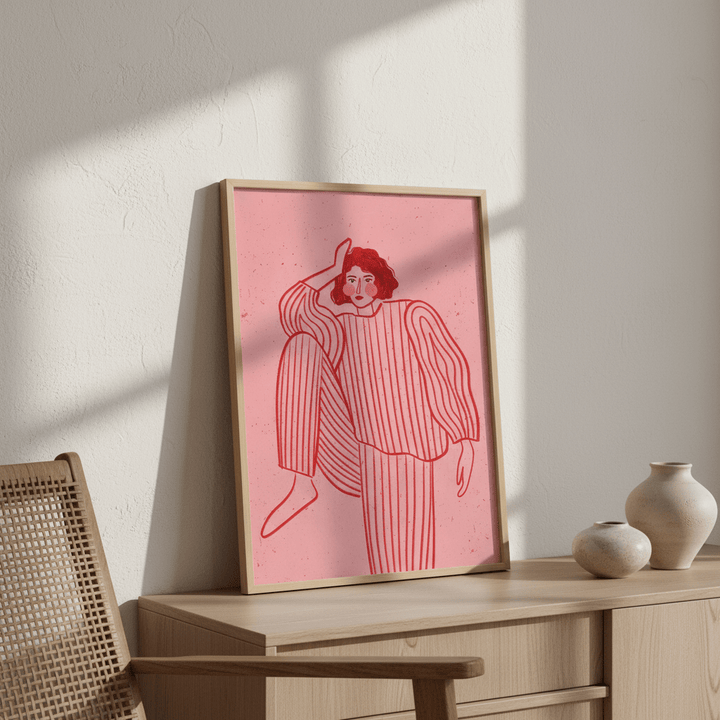 Stripes Pyjama by Bea Muller wall - art - picture - poster
