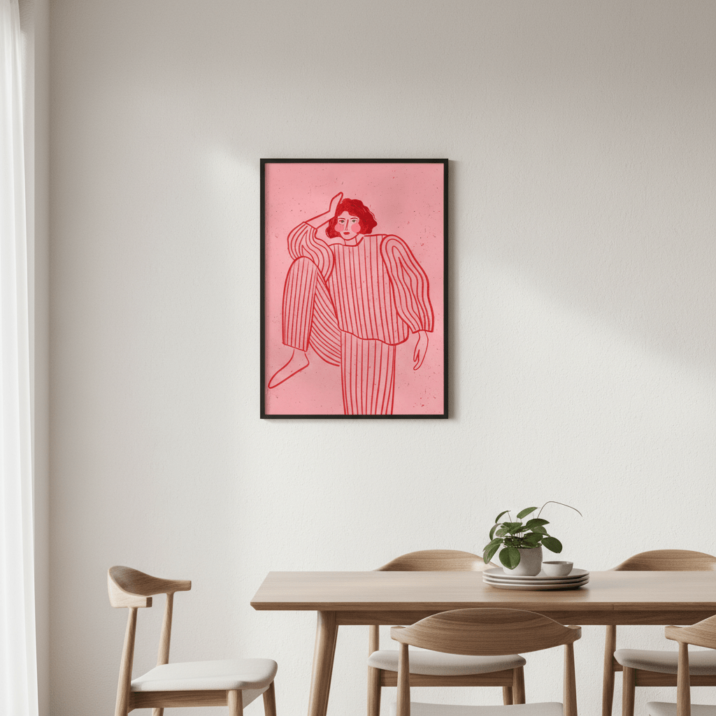 Stripes Pyjama by Bea Muller wall - art - picture - poster