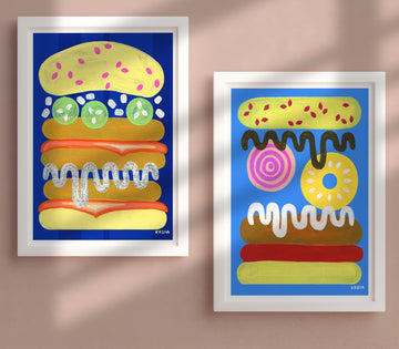 Summer Cluck Set of 2 by Kasia Sykus wall - art - picture - poster