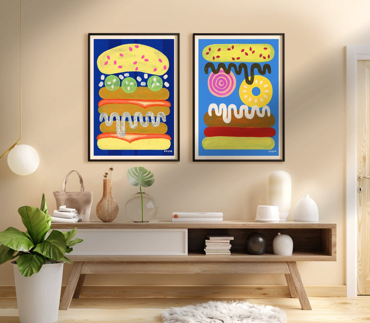 Summer Cluck Set of 2 by Kasia Sykus wall - art - picture - poster