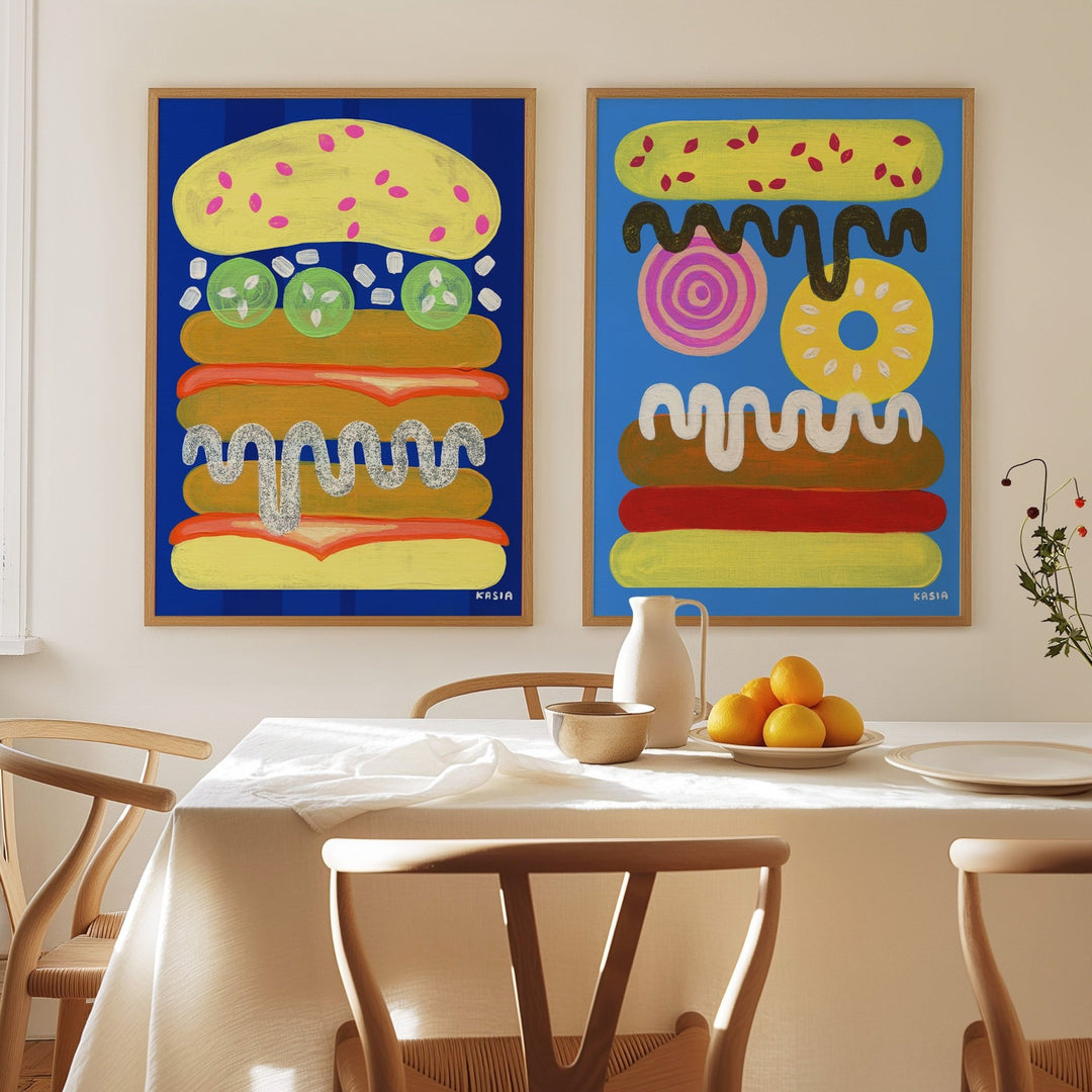 Summer Cluck Set of 2 by Kasia Sykus wall - art - picture - poster