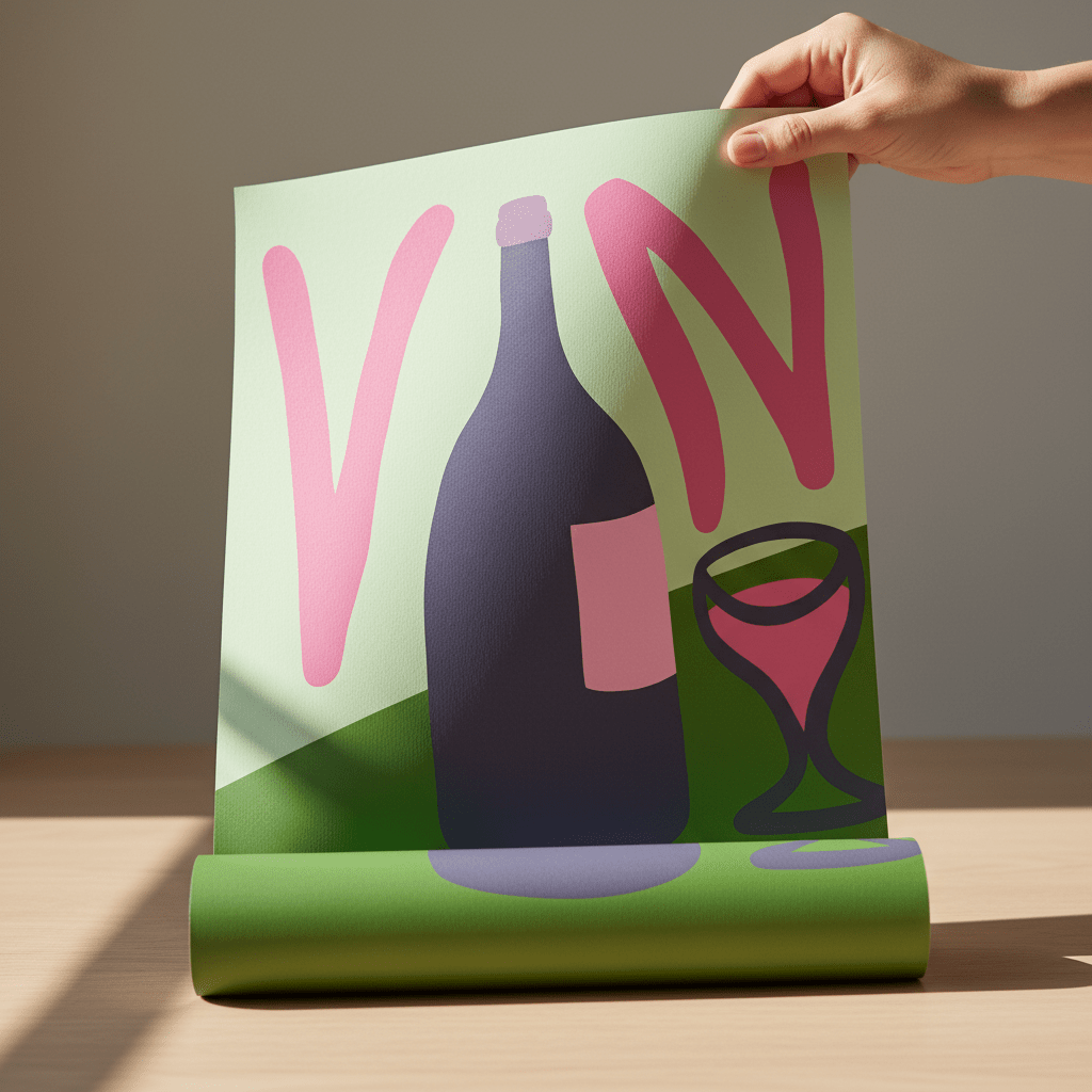 Summer Tropical Vino Kitchen Print by Felisha Mina wall - art - picture - poster
