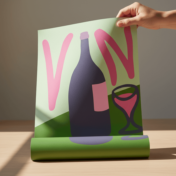 Summer Tropical Vino Kitchen Print by Felisha Mina wall - art - picture - poster