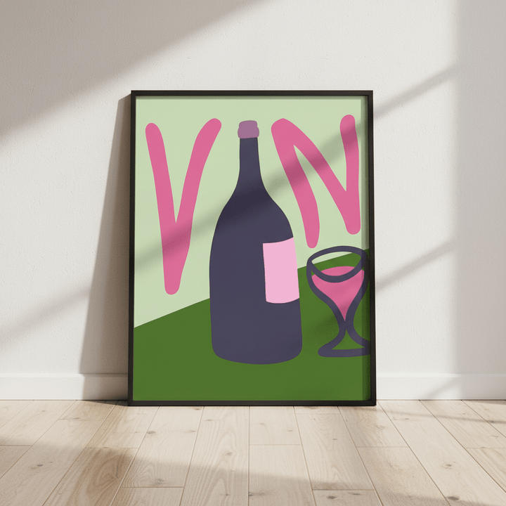 Summer Tropical Vino Kitchen Print by Felisha Mina wall - art - picture - poster