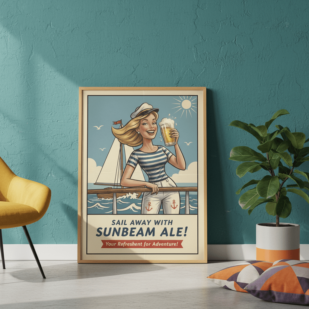 Sunbeam Ale Vintage Advertisement wall Art wall - art - picture - poster