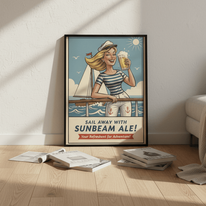 Sunbeam Ale Vintage Advertisement wall Art wall - art - picture - poster