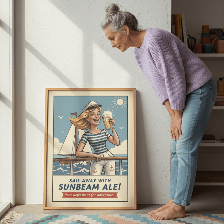 Sunbeam Ale Vintage Advertisement wall Art wall - art - picture - poster