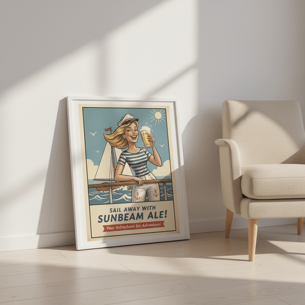 Sunbeam Ale Vintage Advertisement wall Art wall - art - picture - poster
