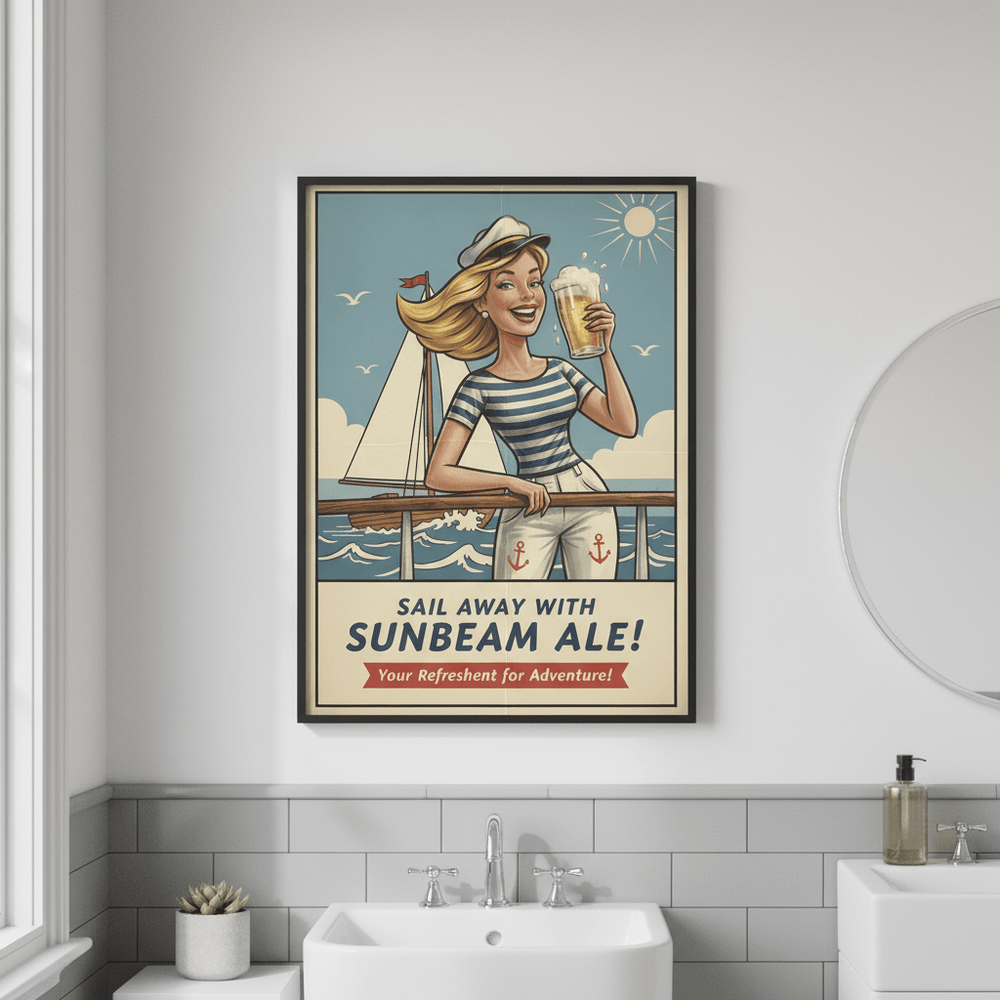 Sunbeam Ale Vintage Advertisement wall Art wall - art - picture - poster