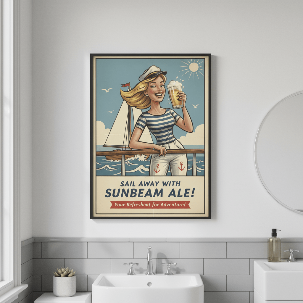 Sunbeam Ale Vintage Advertisement wall Art wall - art - picture - poster