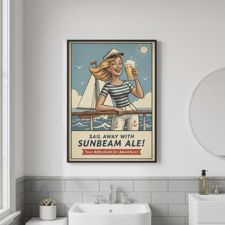 Sunbeam Ale Vintage Advertisement wall Art wall - art - picture - poster