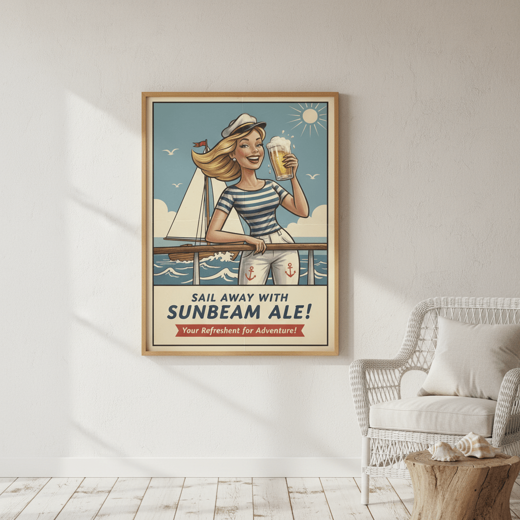 Sunbeam Ale Vintage Advertisement wall Art wall - art - picture - poster