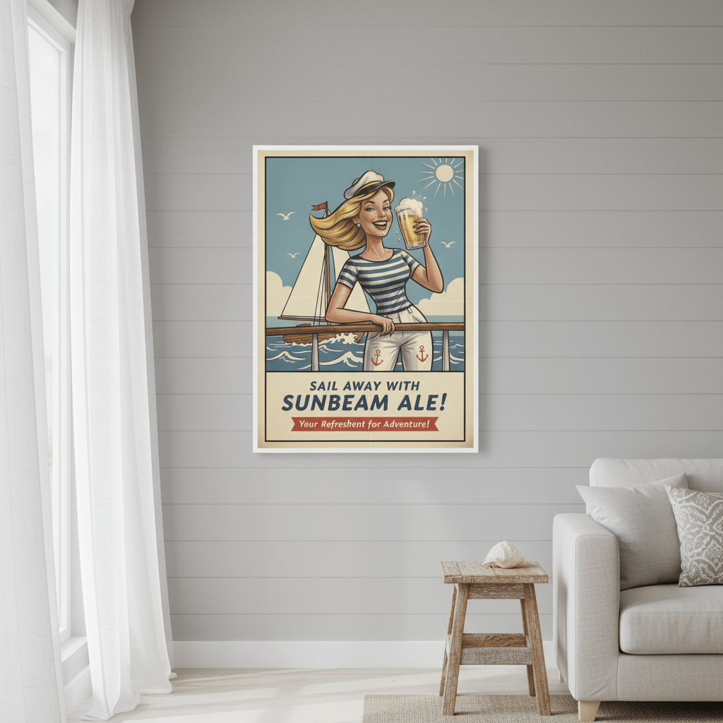 Sunbeam Ale Vintage Advertisement wall Art wall - art - picture - poster