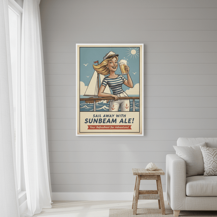 Sunbeam Ale Vintage Advertisement wall Art wall - art - picture - poster