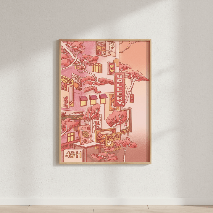 Sundays at the Sake Hotel I Sunset by Lauren Ly wall - art - picture - poster