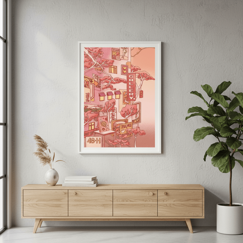 Sundays at the Sake Hotel I Sunset by Lauren Ly wall - art - picture - poster