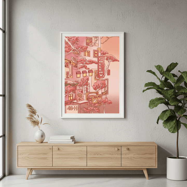 Sundays at the Sake Hotel I Sunset by Lauren Ly wall - art - picture - poster