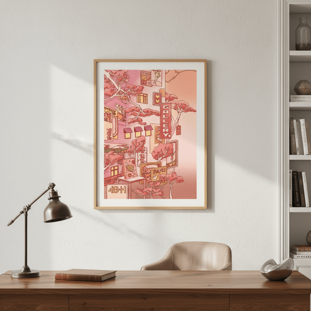 Sundays at the Sake Hotel I Sunset by Lauren Ly wall - art - picture - poster