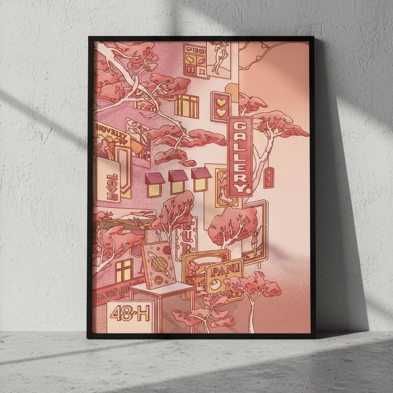 Sundays at the Sake Hotel I Sunset by Lauren Ly wall - art - picture - poster