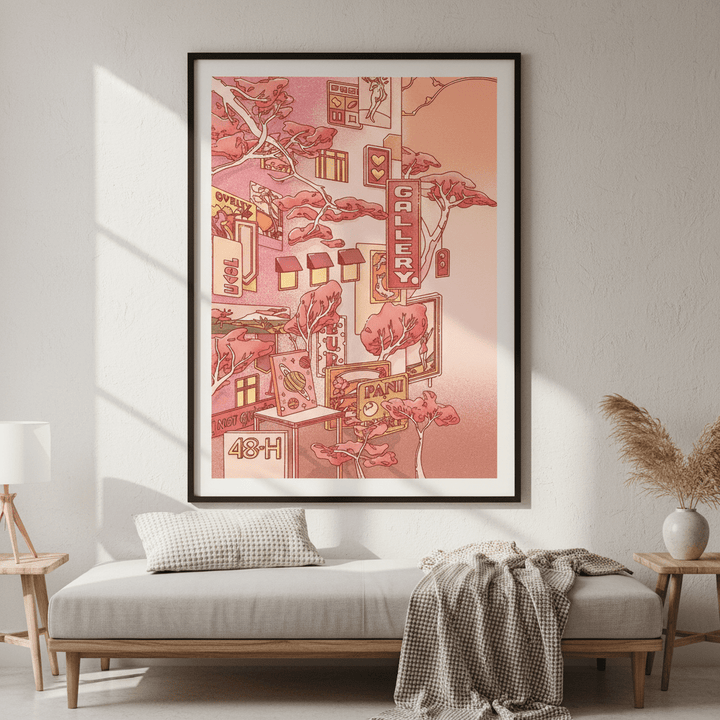 Sundays at the Sake Hotel I Sunset by Lauren Ly wall - art - picture - poster