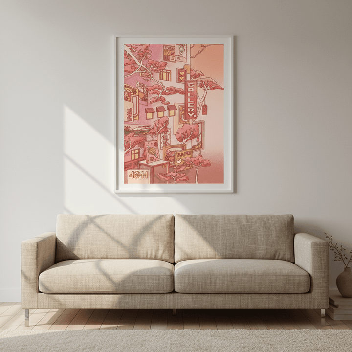 Sundays at the Sake Hotel I Sunset by Lauren Ly wall - art - picture - poster