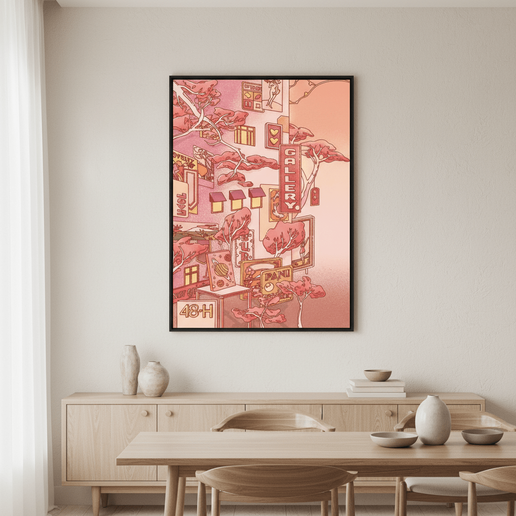 Sundays at the Sake Hotel I Sunset by Lauren Ly wall - art - picture - poster