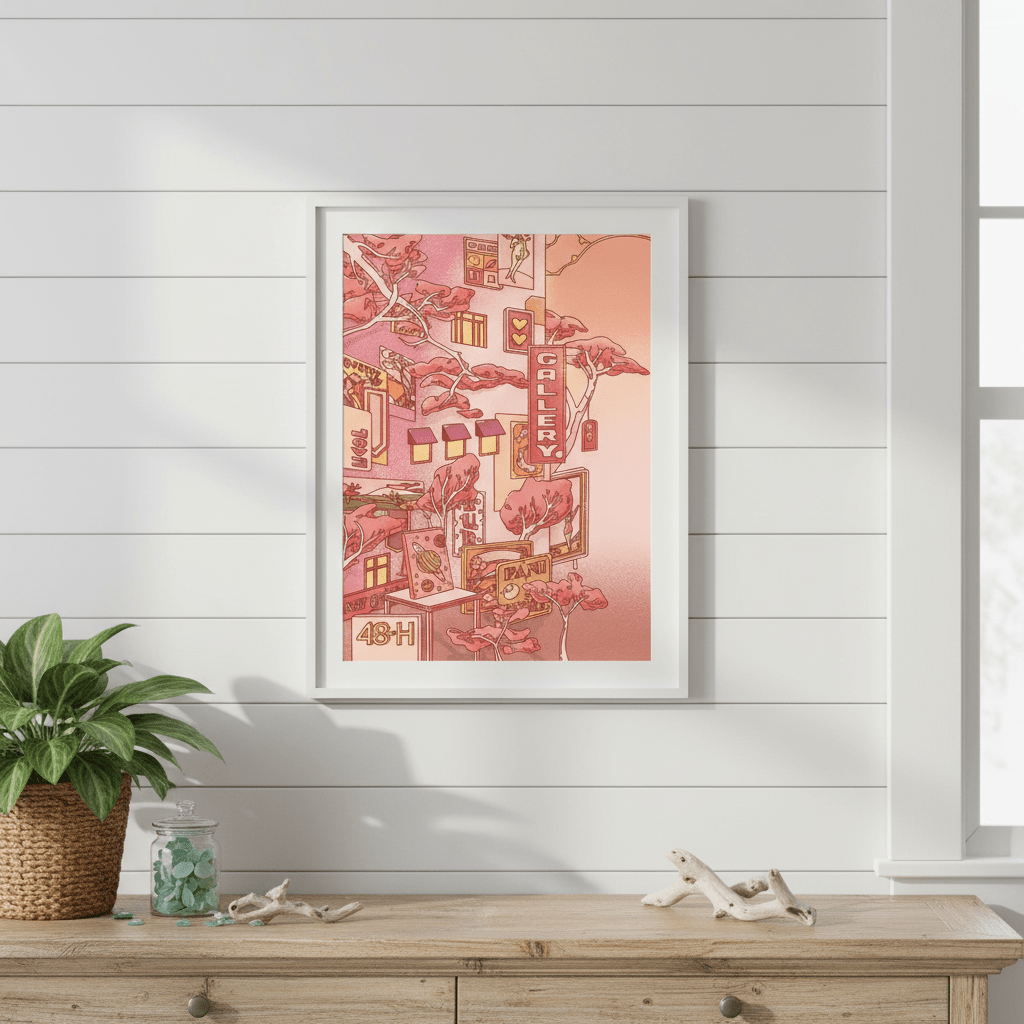 Sundays at the Sake Hotel I Sunset by Lauren Ly wall - art - picture - poster