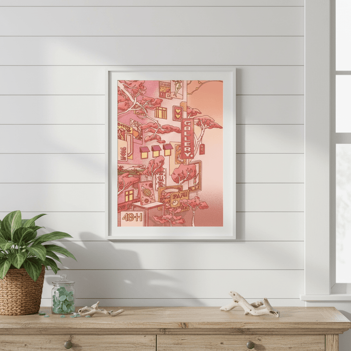 Sundays at the Sake Hotel I Sunset by Lauren Ly wall - art - picture - poster