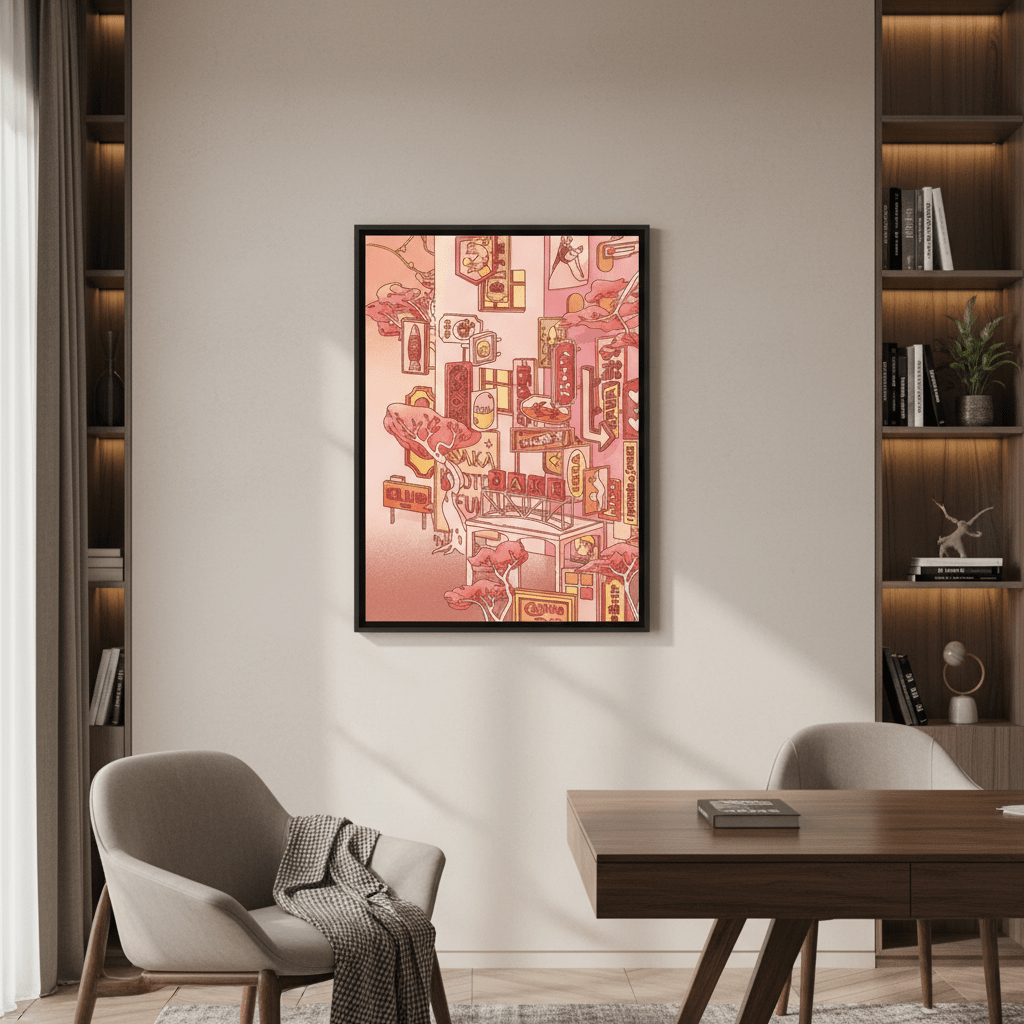 Sundays at the Sake Hotel Sunset II by Lauren Ly wall - art - picture - poster