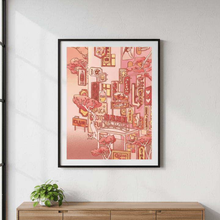 Sundays at the Sake Hotel Sunset II by Lauren Ly wall - art - picture - poster