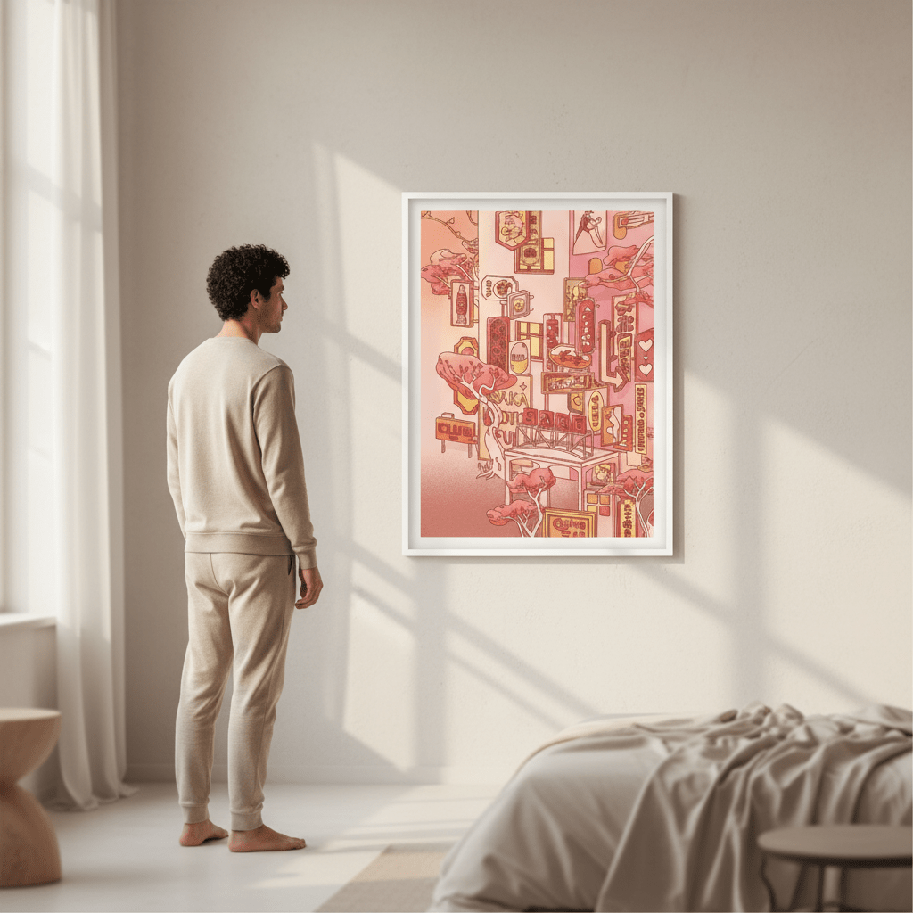 Sundays at the Sake Hotel Sunset II by Lauren Ly wall - art - picture - poster