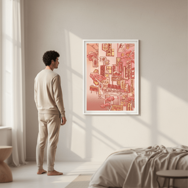 Sundays at the Sake Hotel Sunset II by Lauren Ly wall - art - picture - poster