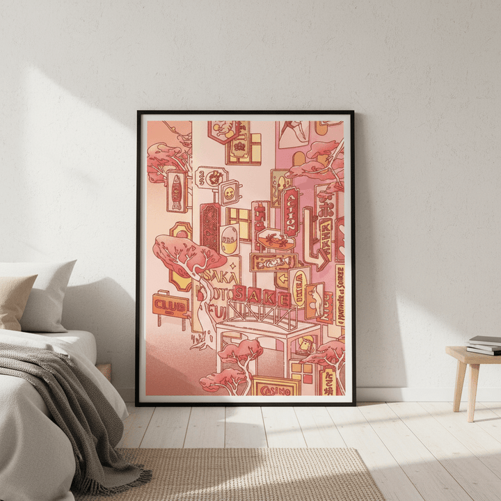 Sundays at the Sake Hotel Sunset II by Lauren Ly wall - art - picture - poster