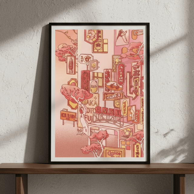 Sundays at the Sake Hotel Sunset II by Lauren Ly wall - art - picture - poster
