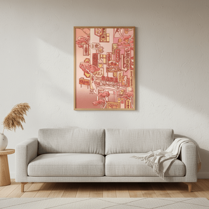Sundays at the Sake Hotel Sunset II by Lauren Ly wall - art - picture - poster