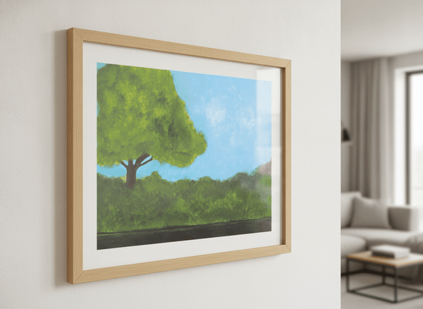 Sunlit Oak by the Meadow By DONUT Studios