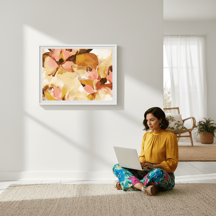 Sunny Floral by Deer Muskeeter wall - art - picture - poster