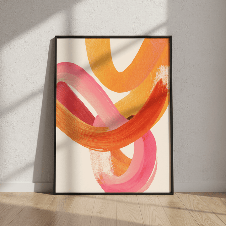 Sunset Intertwined Abstract Art wall - art - picture - poster