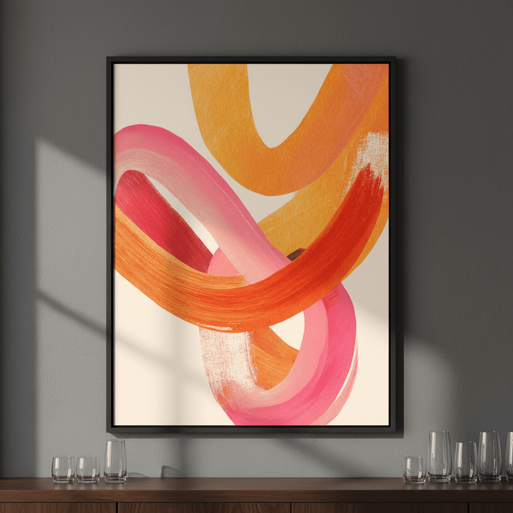 Sunset Intertwined Abstract Art wall - art - picture - poster