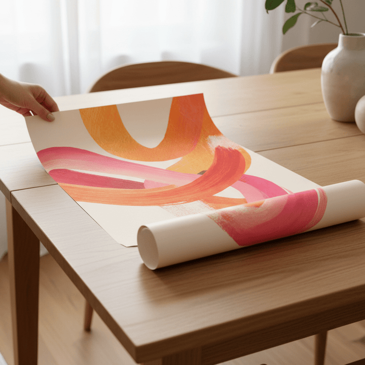 Sunset Intertwined Abstract Art wall - art - picture - poster