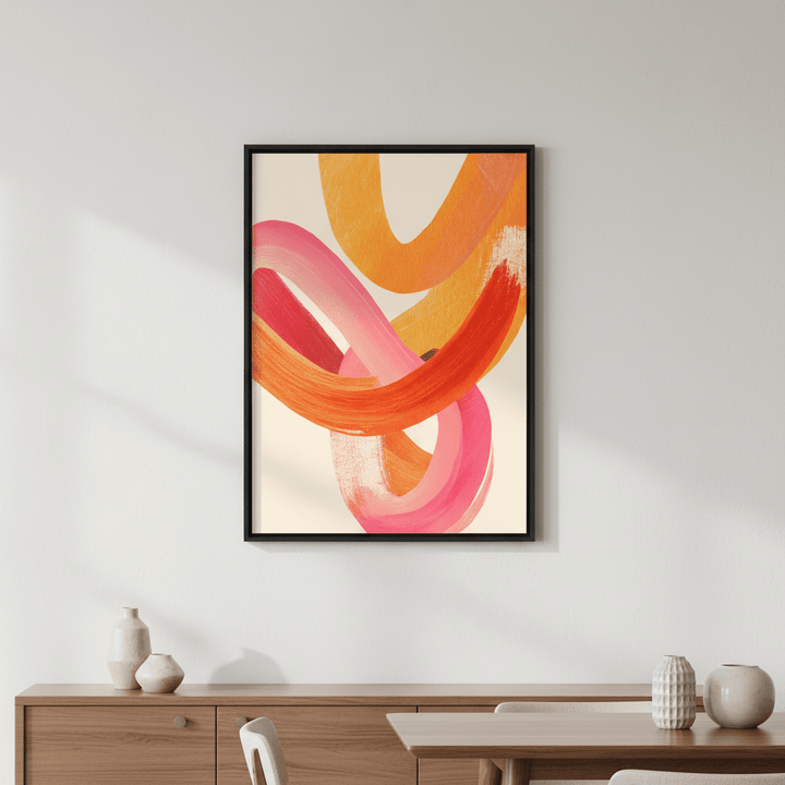 Sunset Intertwined Abstract Art wall - art - picture - poster