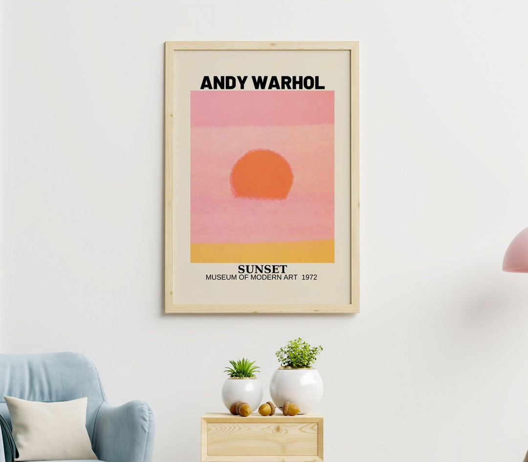 Sunset Pink Orange Yellow By Andy Warhol - Style My Wall