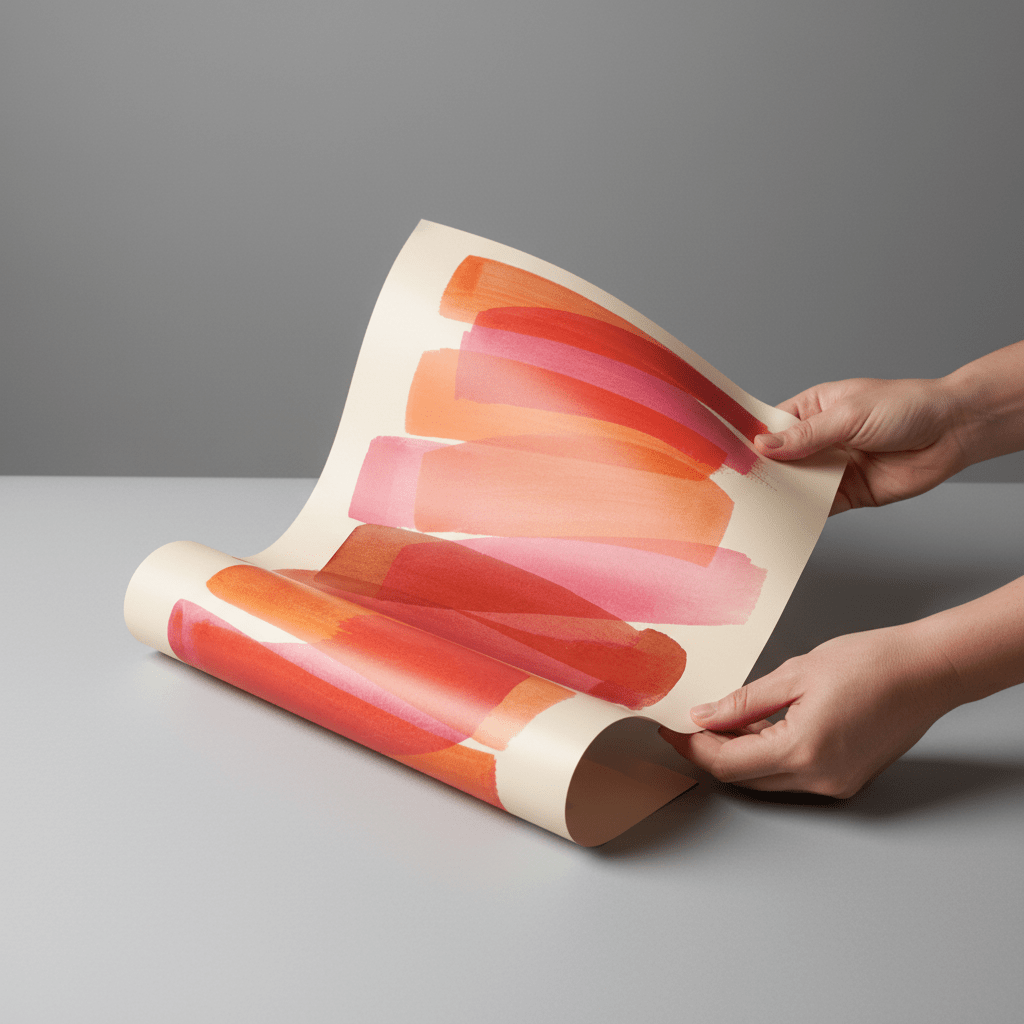 Sunset Stacks Abstract Orange Lines Wall Art wall - art - picture - poster