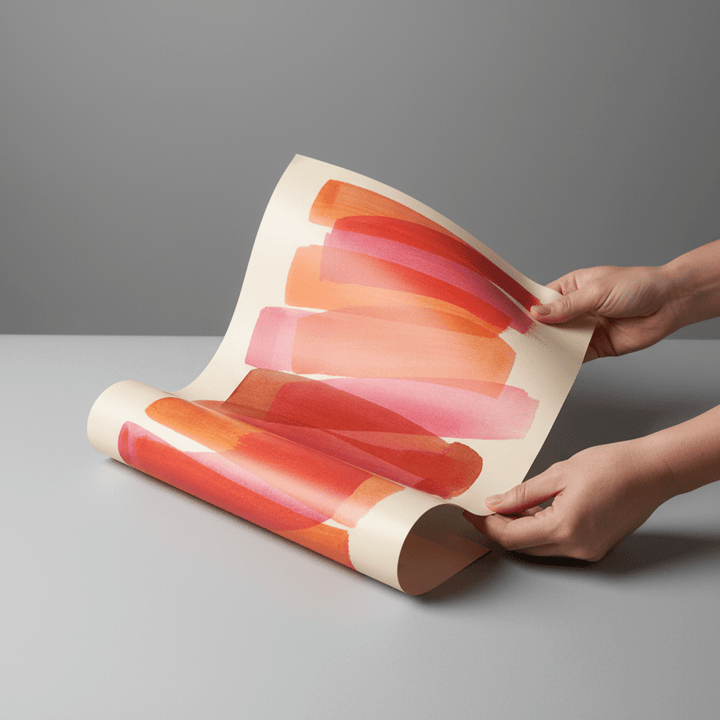Sunset Stacks Abstract Orange Lines Wall Art wall - art - picture - poster